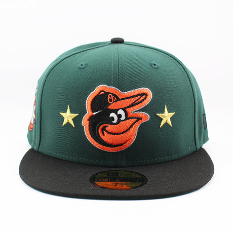 ニューエラ キャップ 59FIFTY ボルチモア オリオールズ MLB 1966 WORLD SERIES CHAMPIONS KELLY GREEN BOTTOM FITTED CAP DARK GREEN