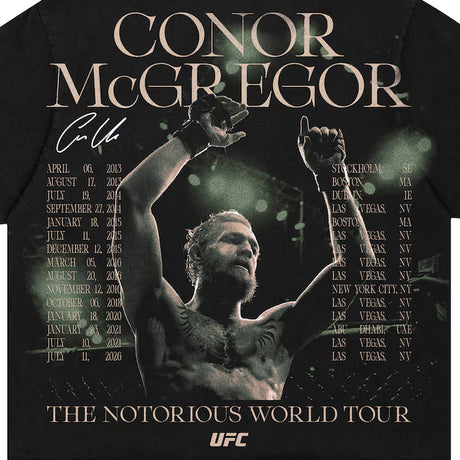 コナー マクレガーモデル海外取寄 UFC Tシャツ WORLD TOUR T-SHIRT BLACK