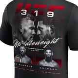 ドリカス デュ プレシ vs カムザット チマエフモデル 海外取寄 UFC Tシャツ UFC319 MAIN EVENT T-SHIRT BLACK