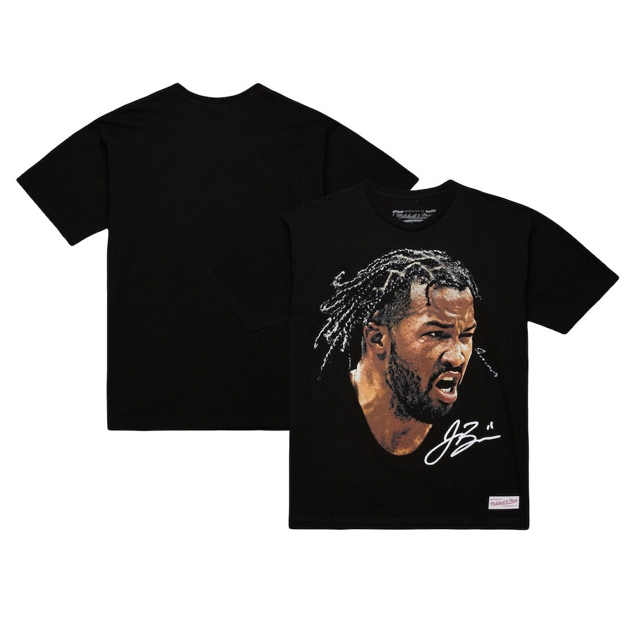 ジェイレン ブランソンモデル 海外取寄 ミッチェル&ネス Tシャツ REAL BIG FACE PLAYER T-SHIRT BLACK