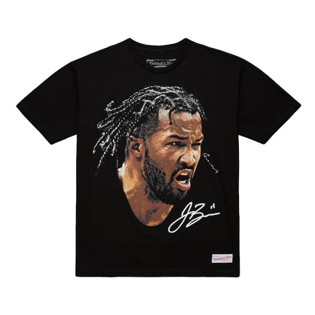 ジェイレン ブランソンモデル 海外取寄 ミッチェル&ネス Tシャツ REAL BIG FACE PLAYER T-SHIRT BLACK