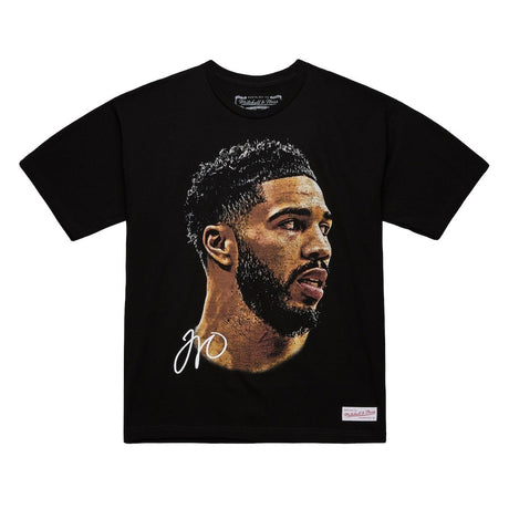 ジェイソン テイタムモデル 海外取寄 ミッチェル&ネス Tシャツ REAL BIG FACE PLAYER T-SHIRT BLACK