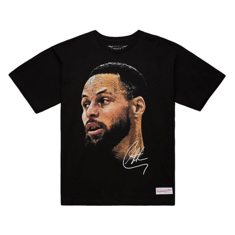 ステフィン カリーモデル 海外取寄 ミッチェル&ネス Tシャツ REAL BIG FACE PLAYER T-SHIRT BLACK