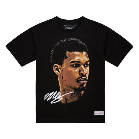 ビクター ウェンバンヤマモデル 海外取寄 ミッチェル&ネス Tシャツ REAL BIG FACE PLAYER T-SHIRT BLACK