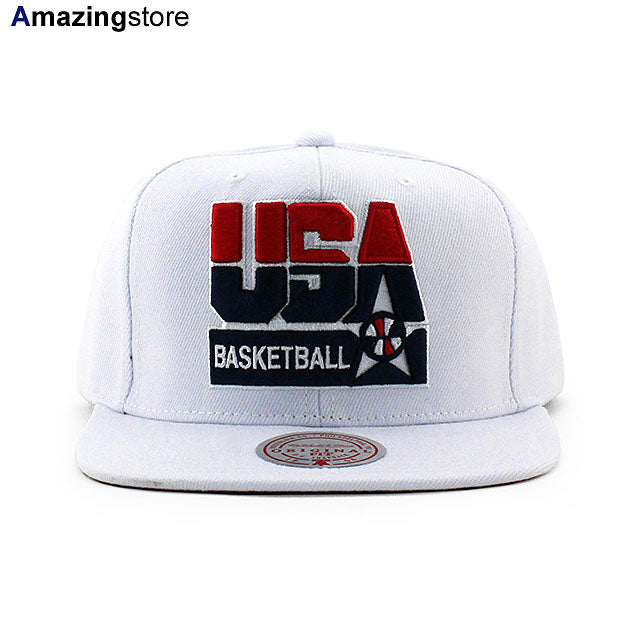 バルセロナ五輪 男子バスケ USA代表 ドリームチーム ミッチェル＆ネス キャップ SNAPBACK CAP WHITE – Amazingstore