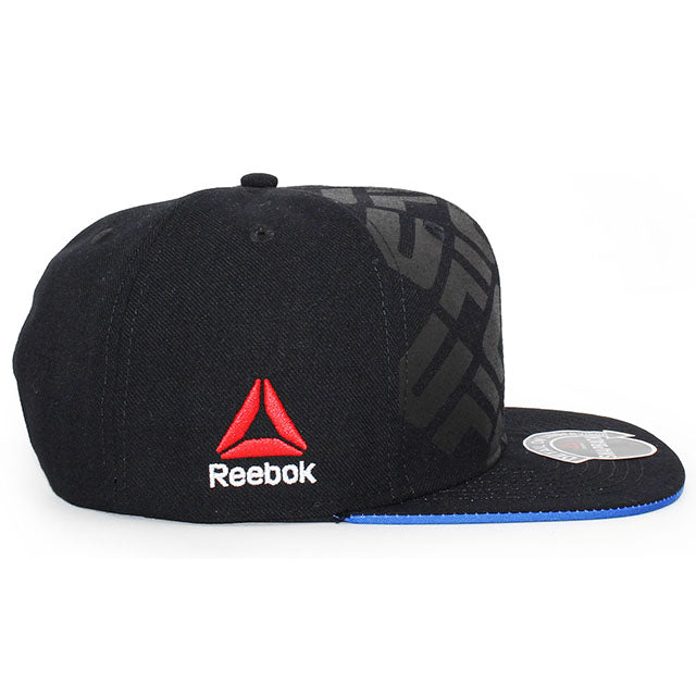 リーボック UFC スナップバック キャップ FLAT BRIM SNAPBACK CAP BLACK-BLUE