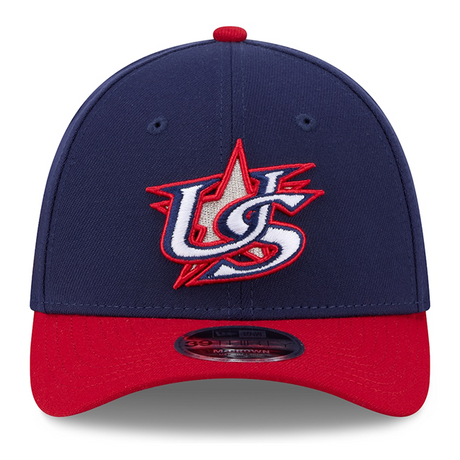 ニューエラ キャップ 39THIRTY M-CROWN WBC アメリカ 2026 WORLD BASEBALL CLASSIC CLASSIC FLEX FIT CAP NAVY RED