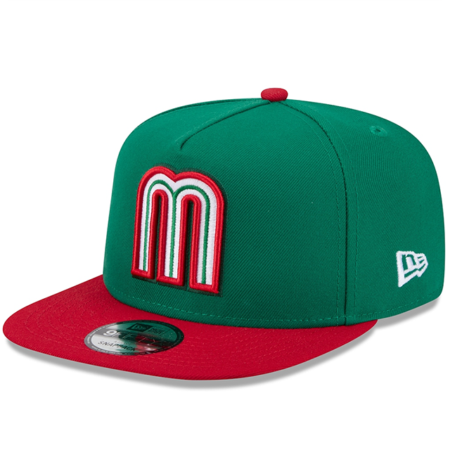 ニューエラ キャップ 9FIFTY A-FRAME WBC メキシコ 2026 WORLD BASEBALL CLASSIC SNAPBACK CAP GREEN RED