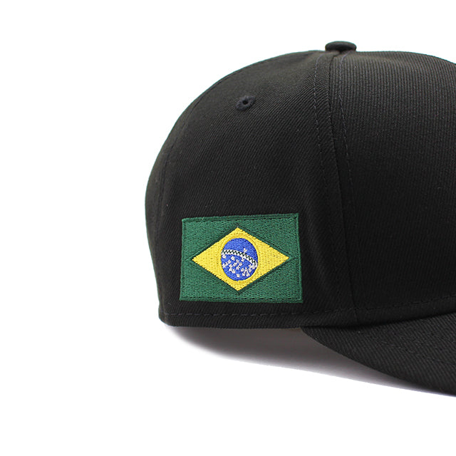 ニューエラ キャップ 9FORTY M-CROWN A-FRAME WBC ブラジル 2026 WORLD BASEBALL CLASSIC SNAPBACK CAP BLACK WHITE