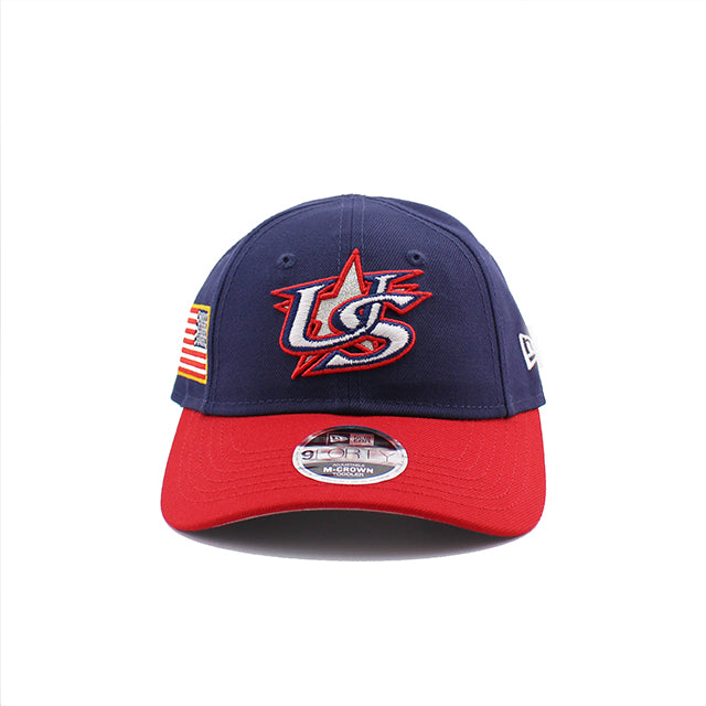 2026 ワールドベースボールクラシックモデル 幼児用 ニューエラ 9FORTY M-CROWN スナップバック アメリカ 2026 WORLD BASEBALL CLASSIC TODDLER SNAPBACK CAP NAVY RED