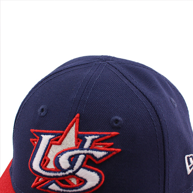 2026 ワールドベースボールクラシックモデル 幼児用 ニューエラ 9FORTY M-CROWN スナップバック アメリカ 2026 WORLD BASEBALL CLASSIC TODDLER SNAPBACK CAP NAVY RED