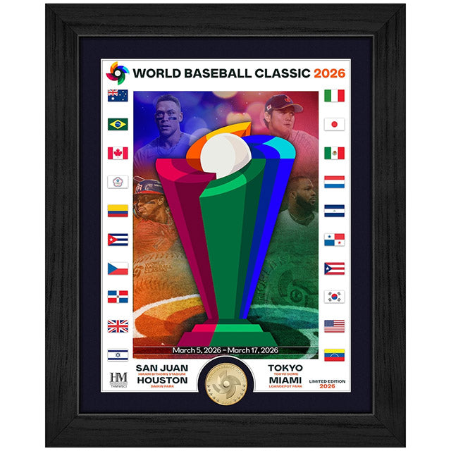 海外取寄 WBC 額入りコラージュフレーム 2026 WORLD BASEBALL CLASSIC BRONZE COIN PHOTO MINT