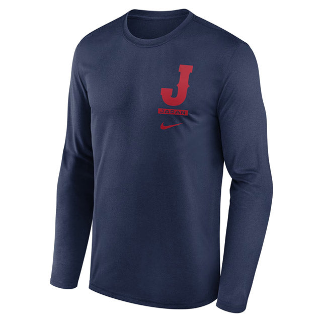 海外取寄 ナイキ WBC 日本代表 ロングスリーブTシャツ 2026 WORLD BASEBALL CLASSIC LEGEND DRI-FIT LONG SLEEVE T-SHIRT NAVY