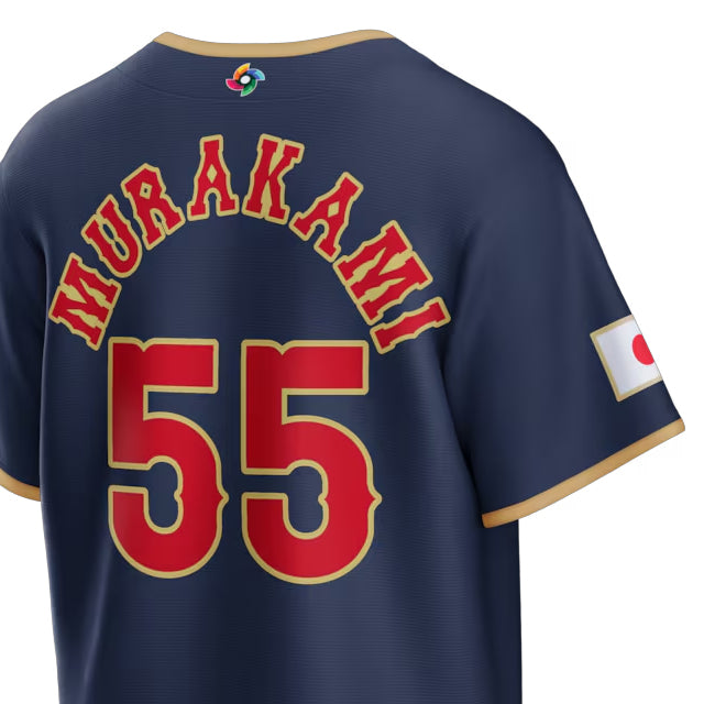 WBC 村上宗隆モデル 海外取寄 ナイキ レプリカユニフォーム 日本代表 2026 WORLD BASEBALL CLASSIC ROAD STADIUM JERSEY NAVY
