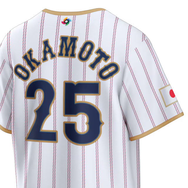 WBC 岡本和真モデル 海外取寄 ナイキ レプリカユニフォーム 日本代表 2026 WORLD BASEBALL CLASSIC HOME STADIUM JERSEY WHITE