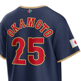 WBC 岡本和真モデル 海外取寄 ナイキ レプリカユニフォーム 日本代表 2026 WORLD BASEBALL CLASSIC ROAD STADIUM JERSEY NAVY