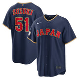 WBC 鈴木誠也モデル 海外取寄 ナイキ レプリカユニフォーム 日本代表 2026 WORLD BASEBALL CLASSIC ROAD STADIUM JERSEY NAVY