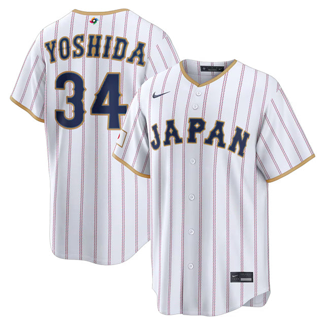 WBC 吉田正尚モデル 海外取寄 ナイキ レプリカユニフォーム 日本代表 2026 WORLD BASEBALL CLASSIC HOME STADIUM JERSEY WHITE
