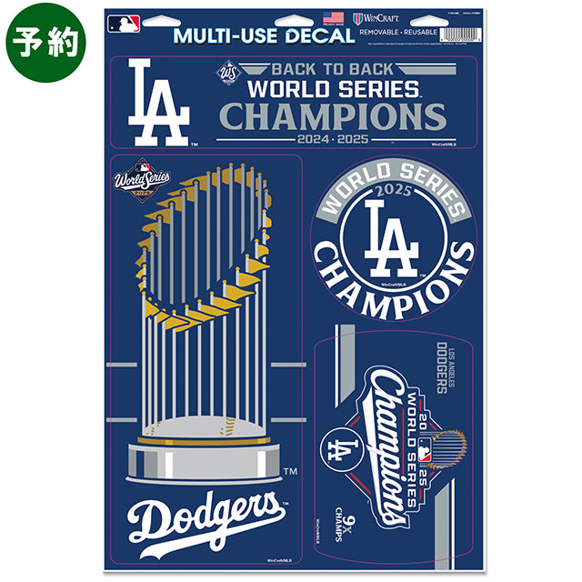 予約販売 2025 ワールドシリーズチャンピオンモデル ロサンゼルス ドジャース ファンデカール 11×17