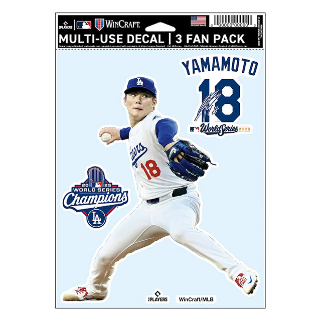 山本由伸モデル 2025 ワールドシリーズチャンピオン ロサンゼルス ドジャース ファンデカール ファンデカール