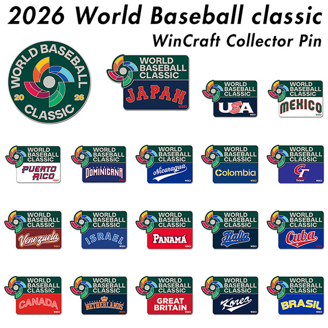 海外取寄 ウィンクラフト WBC ピンバッジ ピンズ 2026 WORLD BASEBALL CLASSIC COLLECTOR PIN