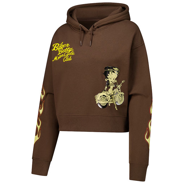 海外取寄 女性用 プルオーバーフーディ ベティ ブープ WOMEN'S BETTY BOOP FREEZE MAX CROPPED PULL OVER HOODIE BROWN
