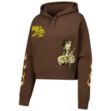 海外取寄 女性用 プルオーバーフーディ ベティ ブープ WOMEN'S BETTY BOOP FREEZE MAX CROPPED PULL OVER HOODIE BROWN