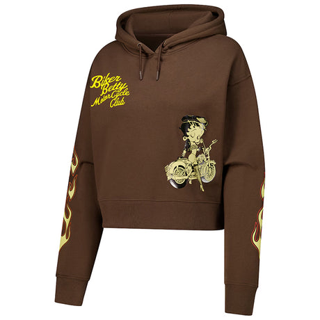 海外取寄 女性用 プルオーバーフーディ ベティ ブープ WOMEN'S BETTY BOOP FREEZE MAX CROPPED PULL OVER HOODIE BROWN