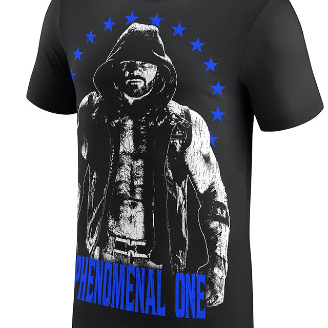 AJ スタイルズモデル 海外取寄 WWE AUTHENTIC Tシャツ UNTOUCHABLE T-SHIRT BLACK