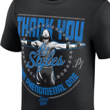 AJ スタイルズモデル 海外取寄 WWE AUTHENTIC Tシャツ THANK YOU GREATEST MOMENTS T-SHIRT BLACK