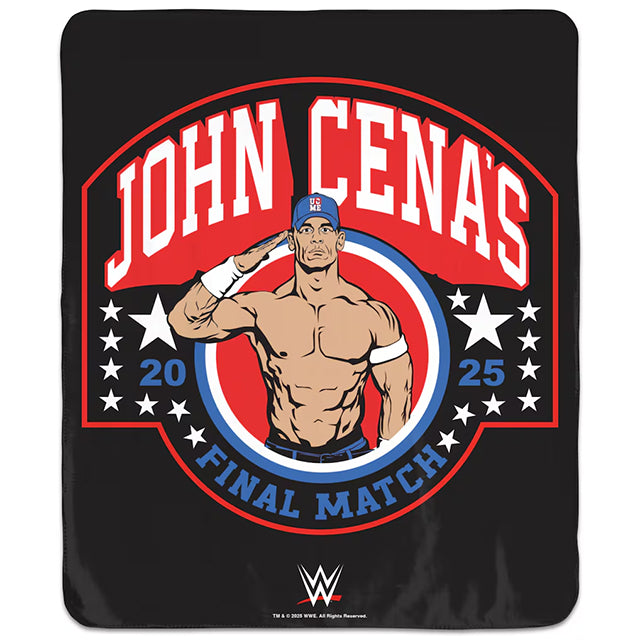 ジョン シナモデル 海外取寄 ブランケット WWE AUTHENTIC FAREWELL TOUR 2025 WASHINGTON D.C. FINAL MATCH PLUSH THROW BLANKET