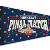 ジョン シナモデル 海外取寄 プレミアムペナント WWE AUTHENTIC FAREWELL TOUR 2025 WASHINGTON D.C. FINAL MATCH PREMIUM PENNANT NAVY