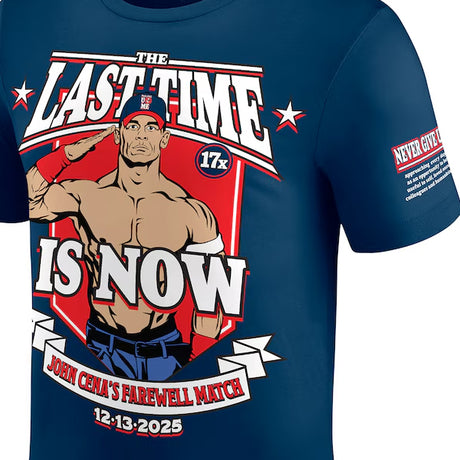ジョン シナモデル 海外取寄 WWE AUTHENTIC Tシャツ FAREWELL TOUR 2025 WASHINGTON D.C. T-SHIRT NAVY