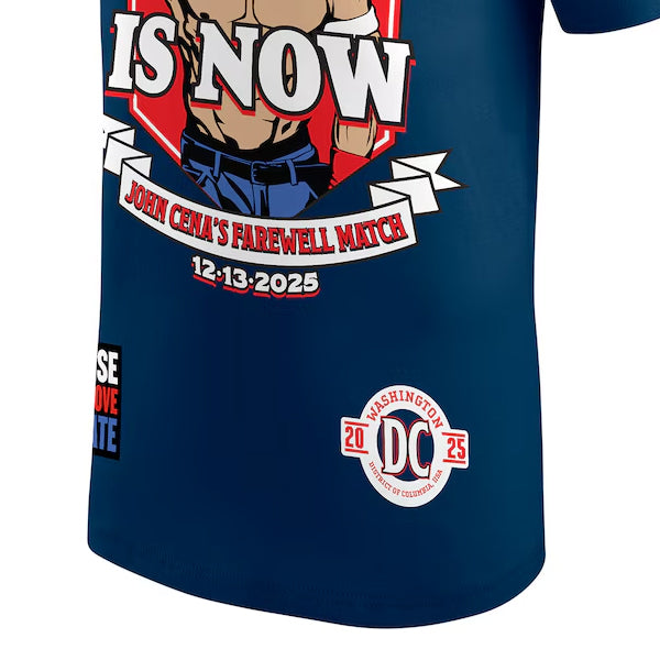 子供用 ジョン シナモデル 海外取寄 WWE AUTHENTIC Tシャツ YOUTH FAREWELL TOUR 2025 WASHINGTON D.C. T-SHIRT NAVY