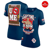 女性用 ジョン シナモデル 海外取寄 WWE AUTHENTIC Tシャツ WOMEN'S FAREWELL TOUR 2025 WASHINGTON D.C. T-SHIRT NAVY