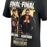 ジョン シナラストマッチモデル 海外取寄 WWE AUTHENTIC Tシャツ SATURDAY NIGHT’S MAIN EVENT FINAL MATCH JOHN CENA vs GUNTHER T-SHIRT BLACK