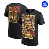 子供用 ジョン シナ引退記念モデル 海外取寄 WWE AUTHENTIC Tシャツ YOUTH THANK YOU CENA GOLD T-SHIRT BLACK