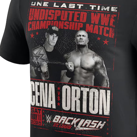 バックラッシュ2025モデル ジョン シナ vs ランディ オートン海外取寄 WWE AUTHENTIC Tシャツ