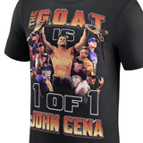 ジョン シナ引退記念モデル 海外取寄 WWE AUTHENTIC Tシャツ THE GOAT IS 1 OF 1 T-SHIRT BLACK