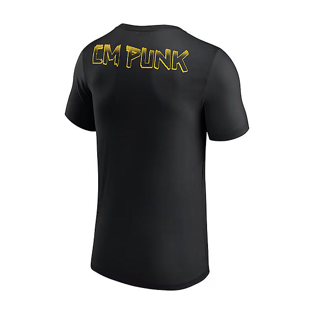 CMパンクモデル 海外取寄 WWE AUTHENTIC Tシャツ CHICAGO FIST T-SHIRT BLACK