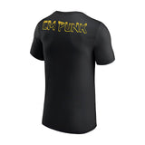 CMパンクモデル 海外取寄 WWE AUTHENTIC Tシャツ CHICAGO FIST T-SHIRT BLACK