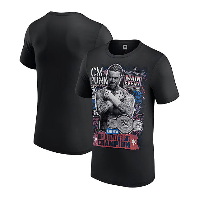 CMパンクモデル 海外取寄 WWE AUTHENTIC Tシャツ SATURDAY NIGHT'S
