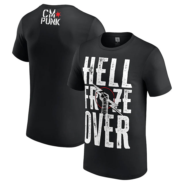 海外取寄 CMパンクモデル WWE AUTHENTIC Tシャツ HELL FROZE OVER T ...