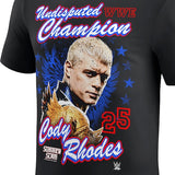 コーディローデスモデル 海外取寄 WWE AUTHENTIC Tシャツ SUMMERSLAM 2025 WINNER T-SHIRT BLACK