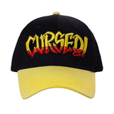 ダンハウゼンモデル 海外取寄 WWE AUTHENTIC キャップ CURSED ADJUSTABLE CAP BLACK YELLOW