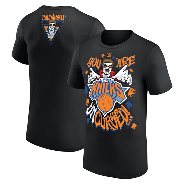 ダンハウゼンモデル 海外取寄 WWE AUTHENTIC Tシャツ NEW YORK KNICKS UNCURSED T-SHIRT BLACK