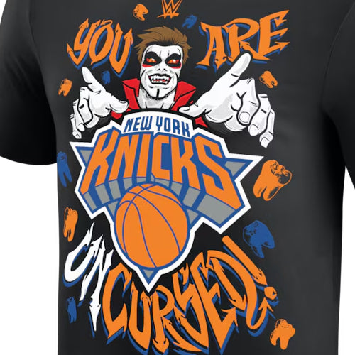 ダンハウゼンモデル 海外取寄 WWE AUTHENTIC Tシャツ NEW YORK KNICKS UNCURSED T-SHIRT BLACK