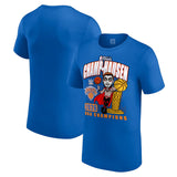 ダンハウゼンモデル 海外取寄 WWE AUTHENTIC Tシャツ NEW YORK KNICKS 2026 NBA FINALS CHAMPIONS T-SHIRT BLUE