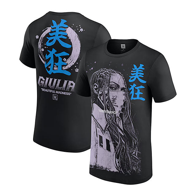 ジュリアモデル 海外取寄 WWE AUTHENTIC Tシャツ ARRIVEDERCI T-SHIRT BLACK