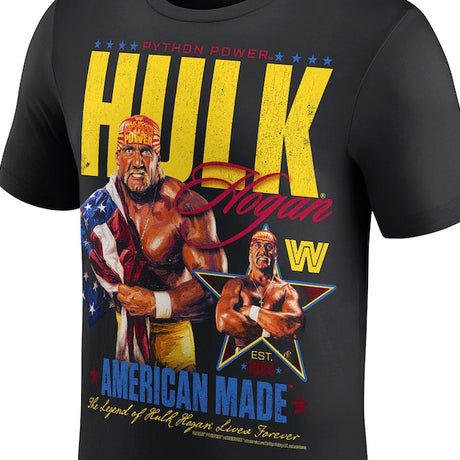 ハルク ホーガンモデル 海外取寄 WWE AUTHENTIC Tシャツ AMERICAN MADE T-SHIRT BLACK